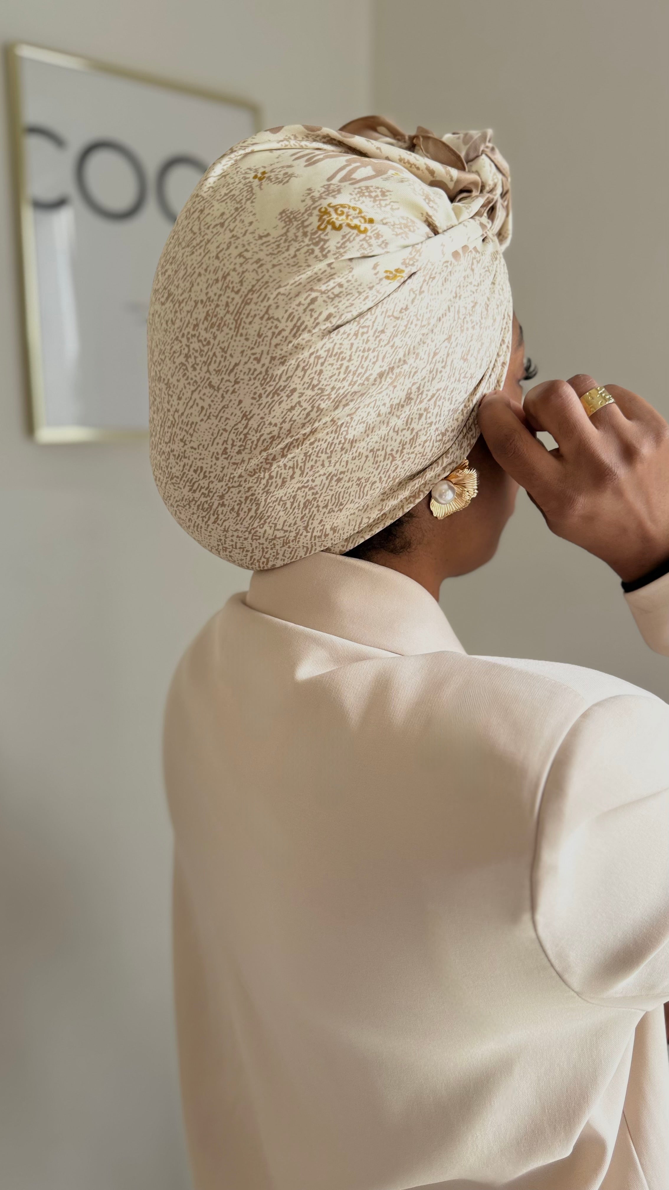 Mini carré de soie cream