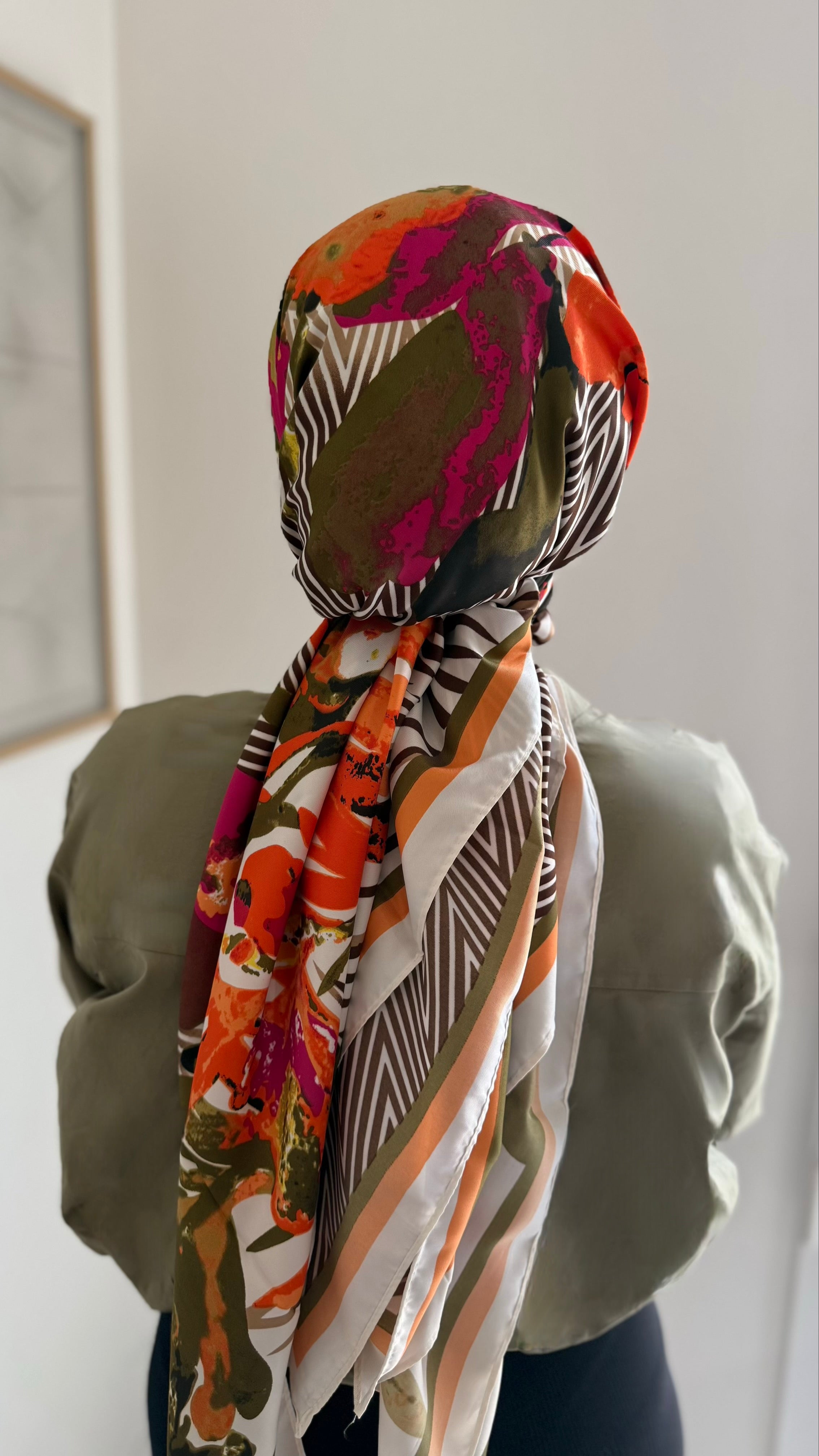 Grand carré de soie terra