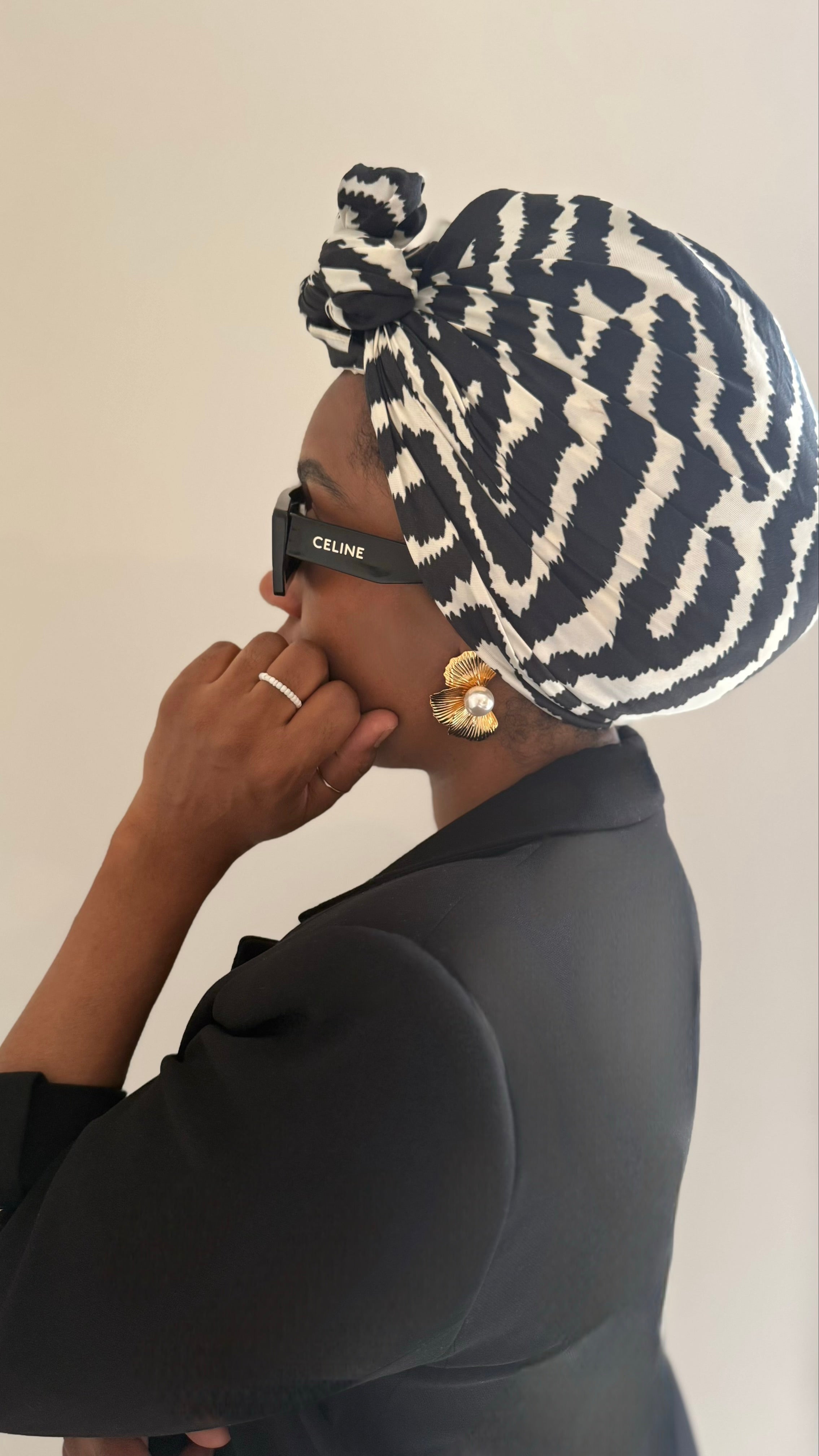 Mini carré de soie zébré