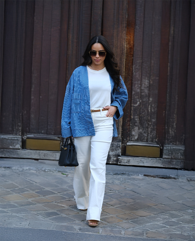 Veste bleu effet denim