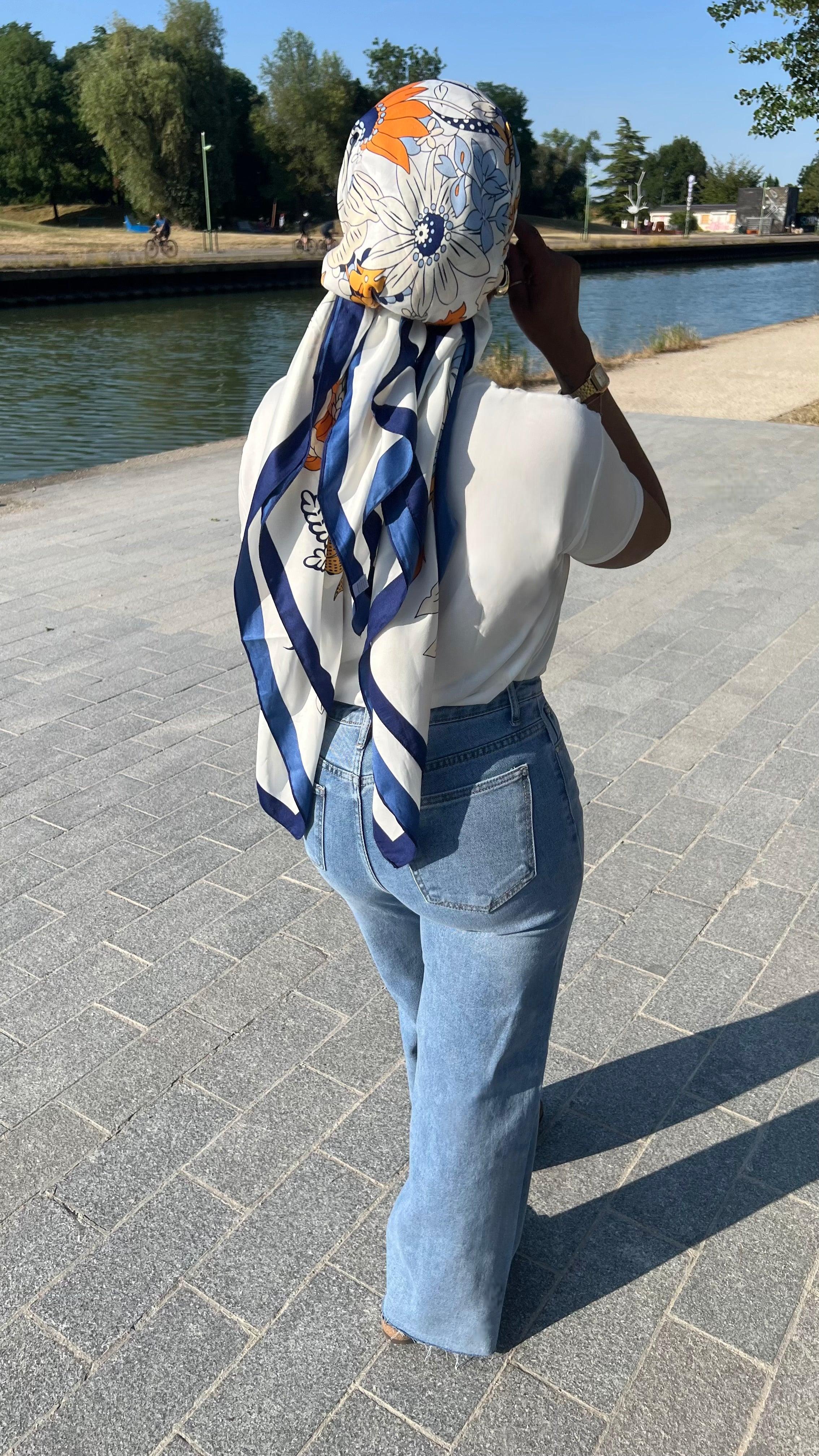 Jean large bas sans couture