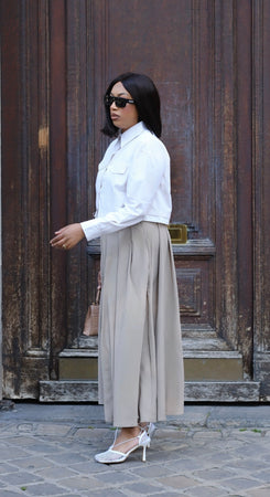 Jupe cargo beige avec poches