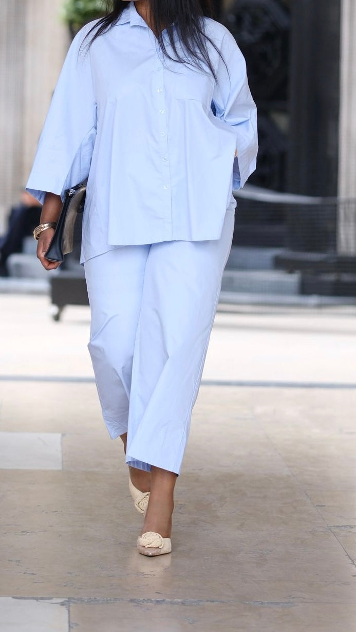 Ensemble bleu oversize