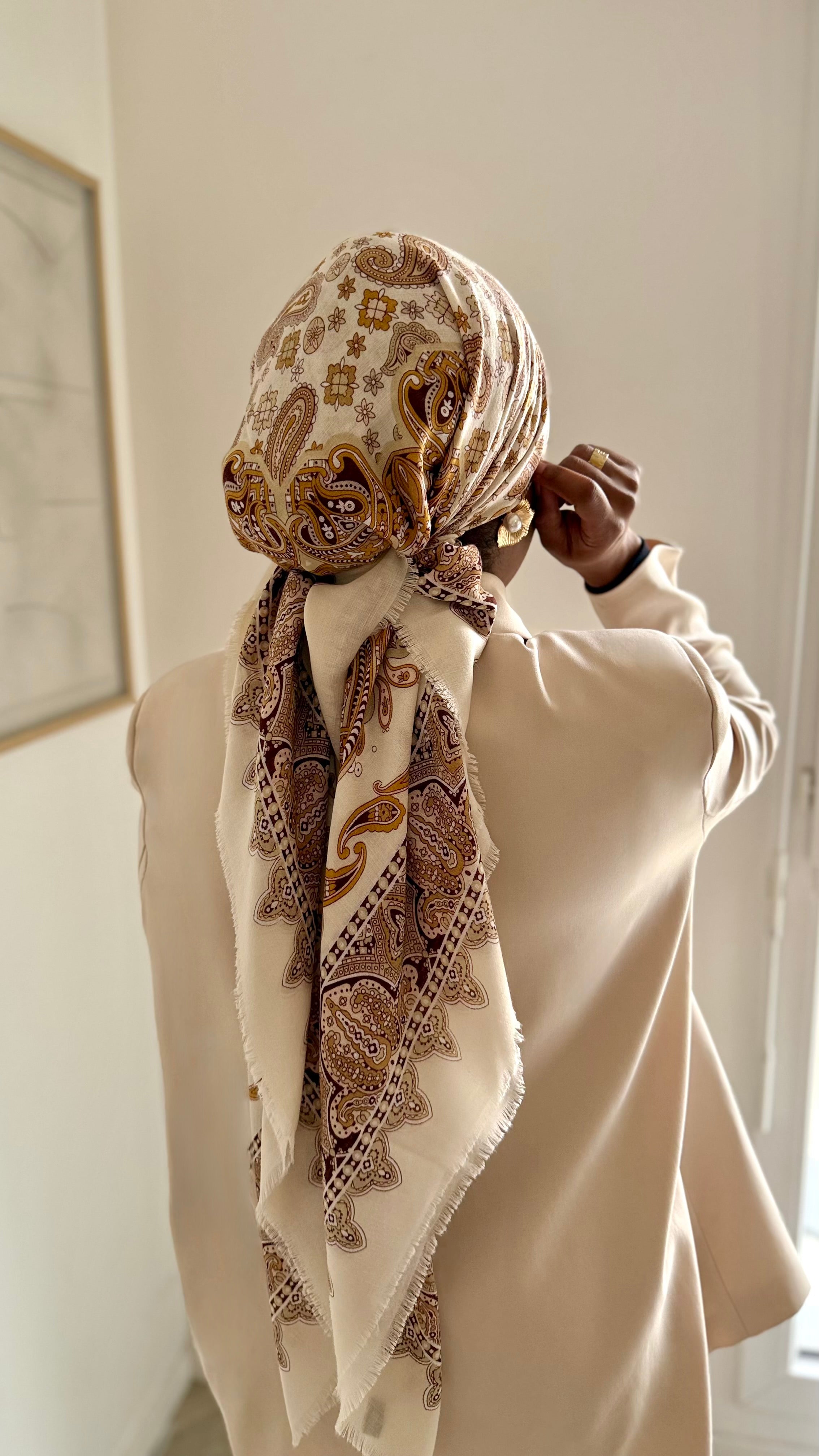 Grand carré viscose sahara