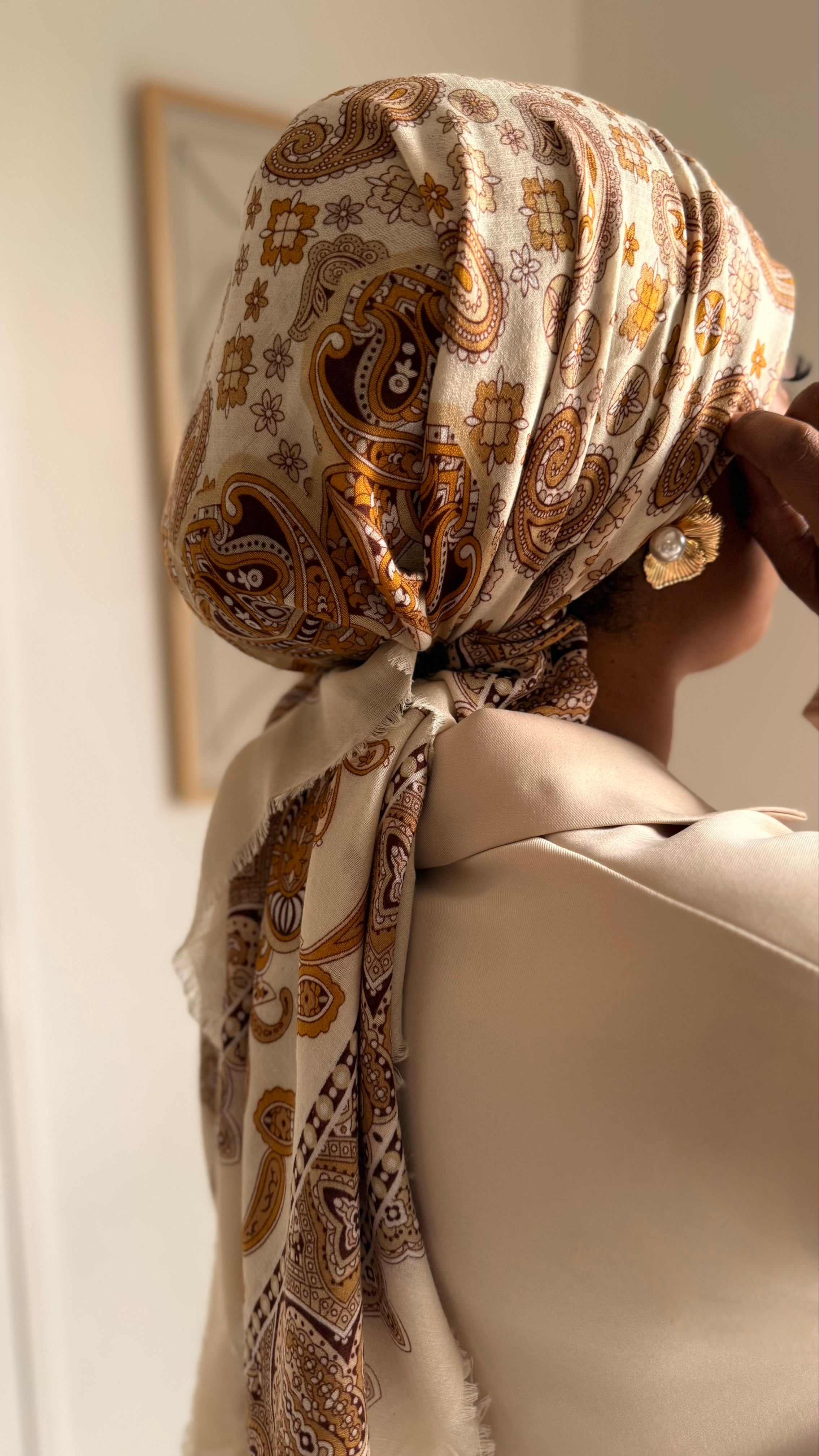 Grand carré viscose sahara