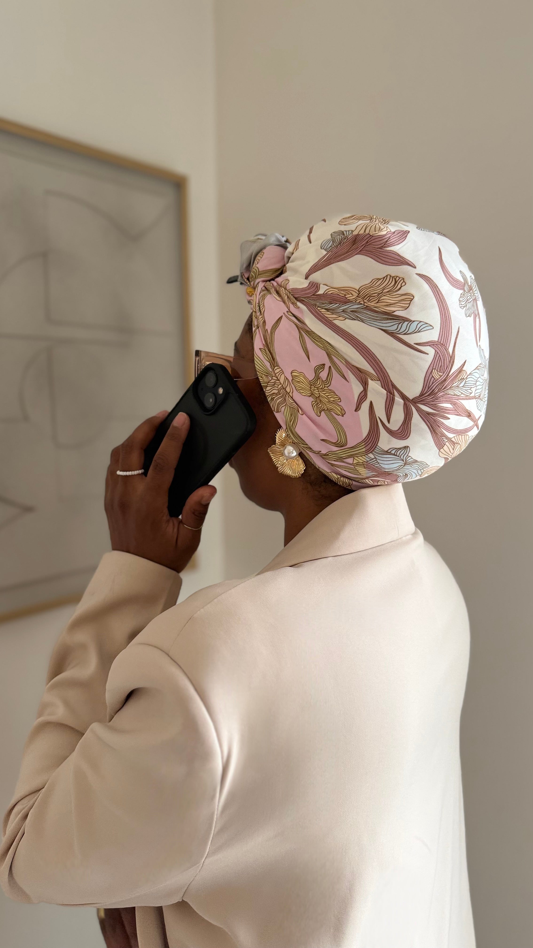 Mini carré de soie rosy